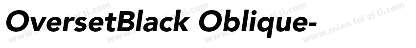 OversetBlack Oblique字体转换